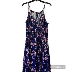 Womens Sleeveless V Neck Spaghetti Strap Pockets Beach Boho Tropical Summer Maxi